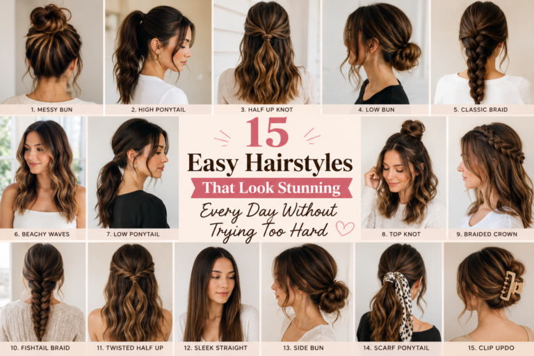 15 easy hairstyles for everyday looks