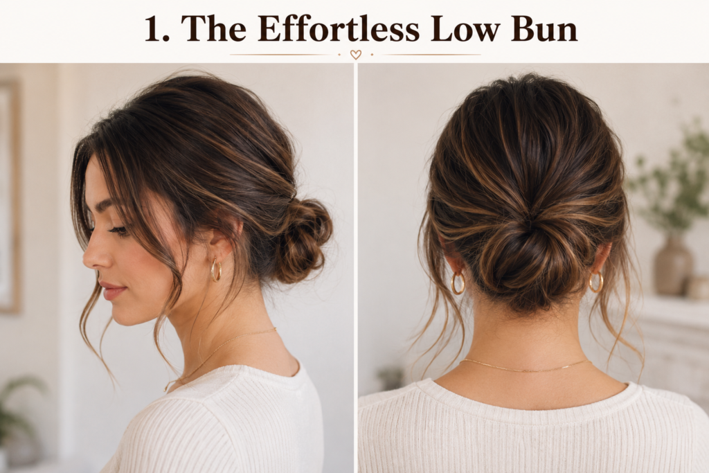 The Effortless Low Bun