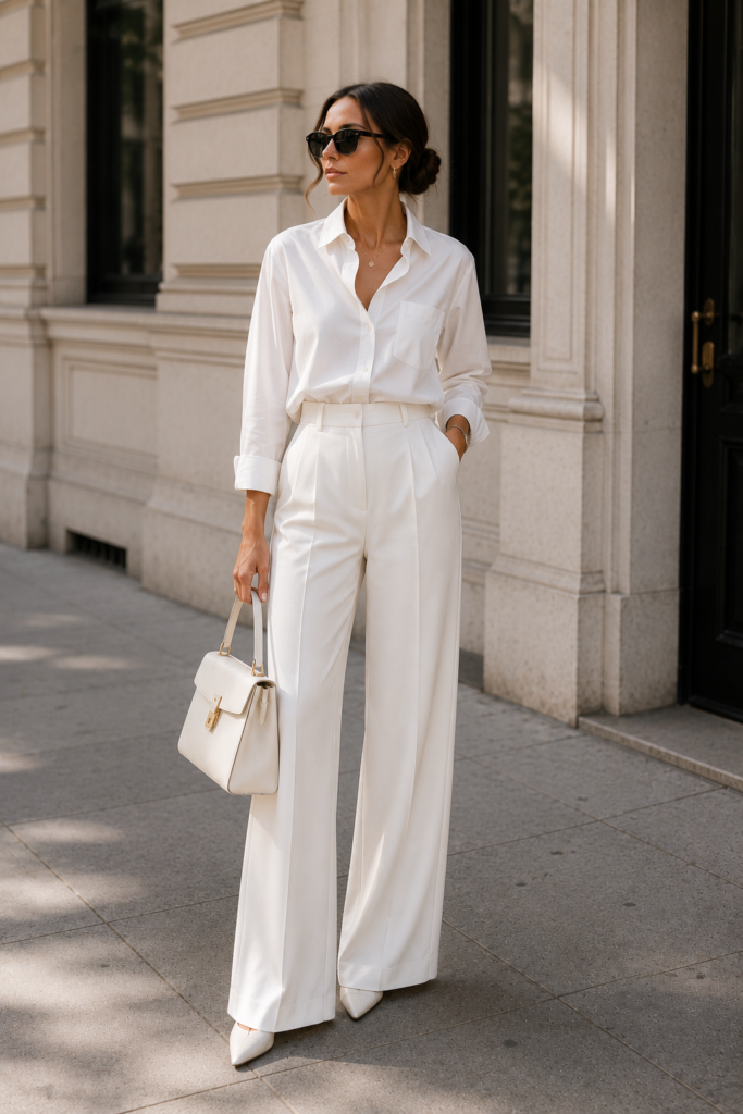 A Monochrome All White Outfit